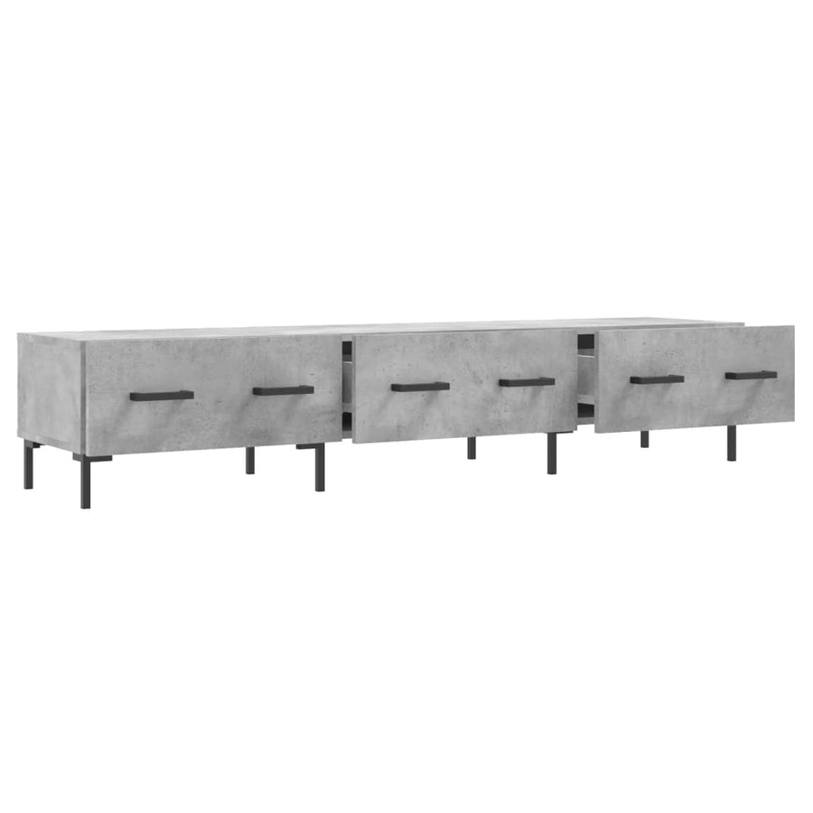 Tv-Meubel 50X36X30 Cm Bewerkt Hout Betongrijs