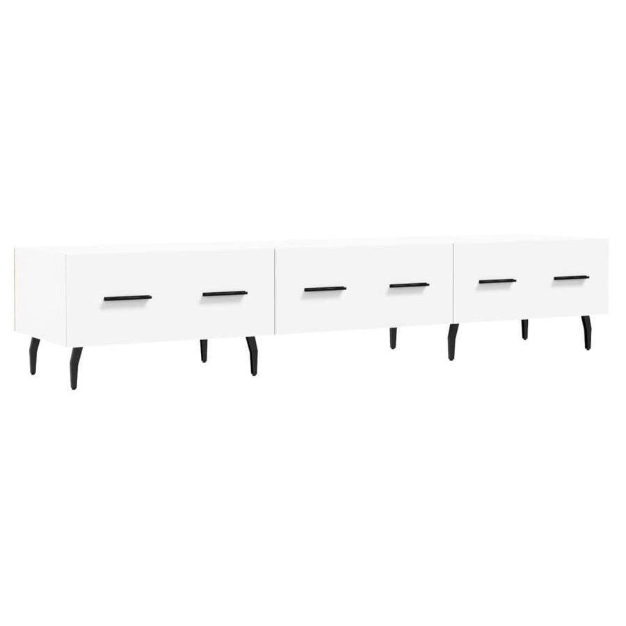 Tv-Meubel 50X36X30 Cm Bewerkt Hout Wit