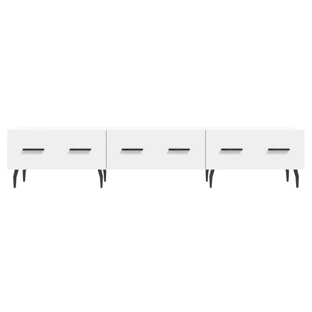 Tv-Meubel 50X36X30 Cm Bewerkt Hout Wit