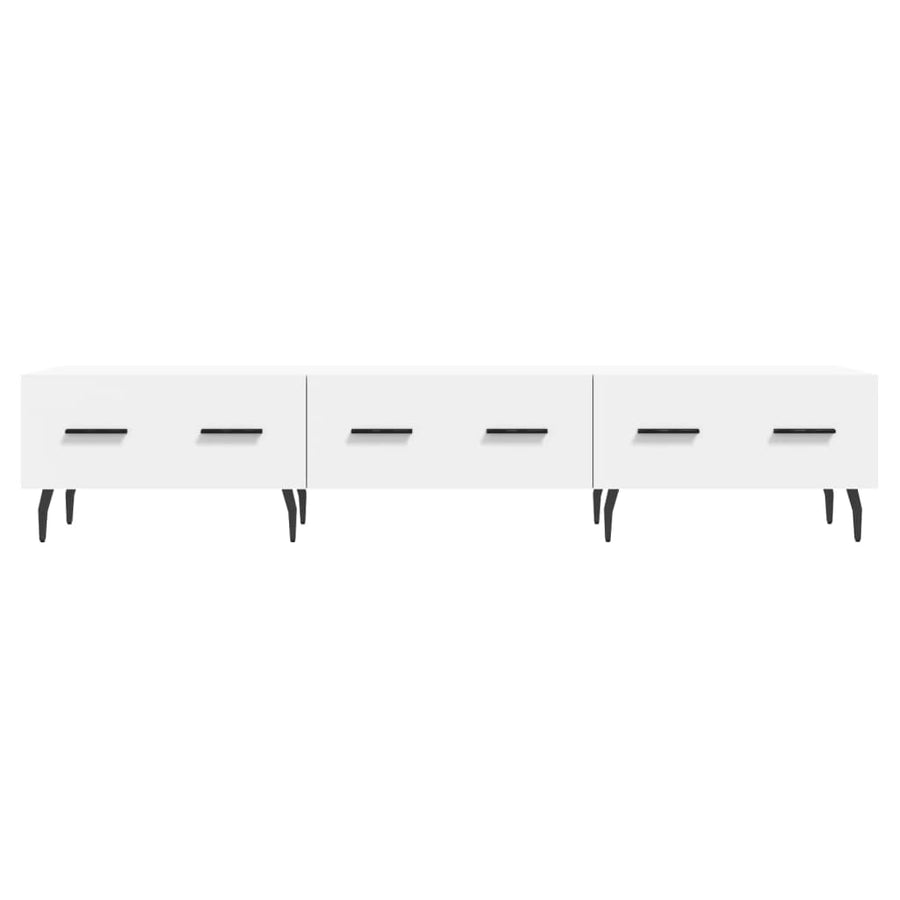 Tv-Meubel 50X36X30 Cm Bewerkt Hout Wit