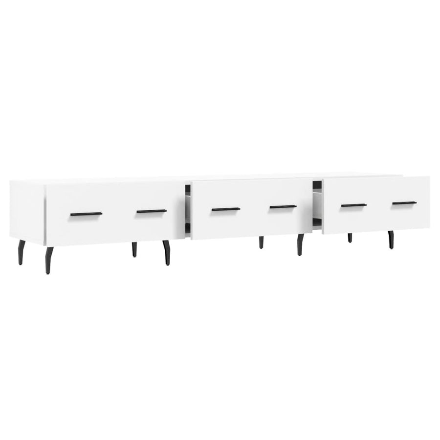 Tv-Meubel 50X36X30 Cm Bewerkt Hout Wit