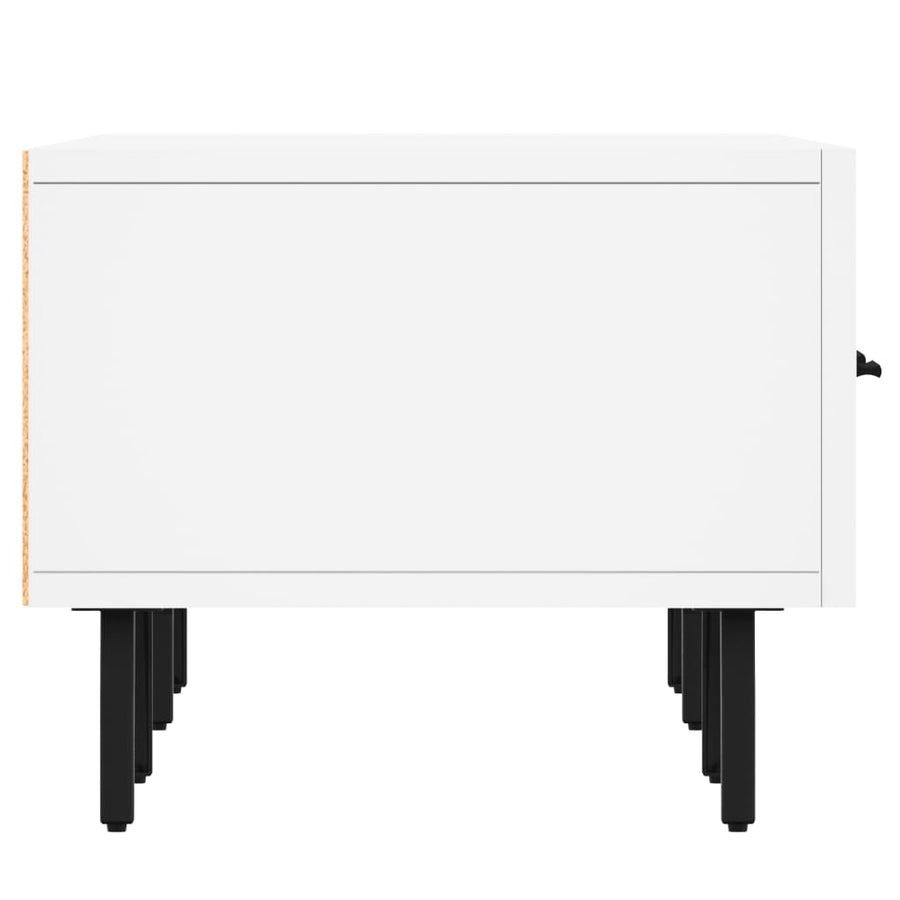 Tv-Meubel 50X36X30 Cm Bewerkt Hout Wit