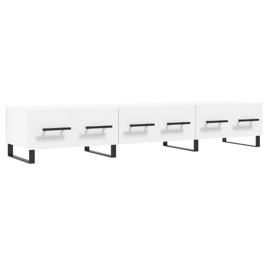 Tv-Meubel 50X36X30 Cm Bewerkt Hout Wit