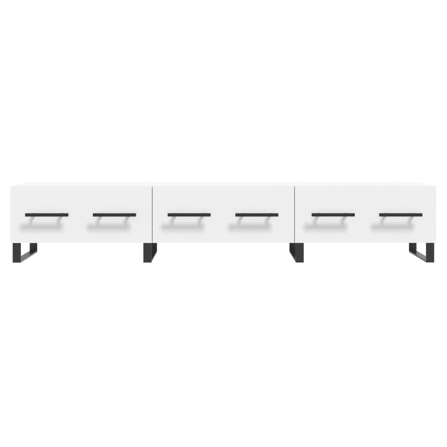 Tv-Meubel 50X36X30 Cm Bewerkt Hout Wit
