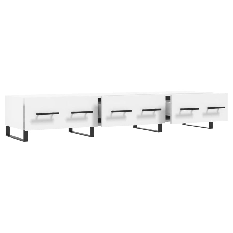 Tv-Meubel 50X36X30 Cm Bewerkt Hout Wit
