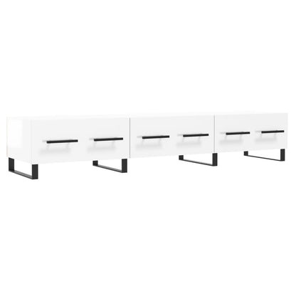 Tv-Meubel 50X36X30 Cm Bewerkt Hout Hoogglans wit