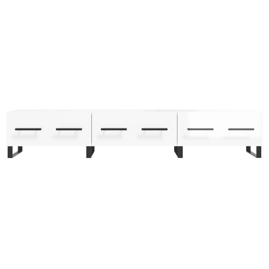 Tv-Meubel 50X36X30 Cm Bewerkt Hout Hoogglans wit