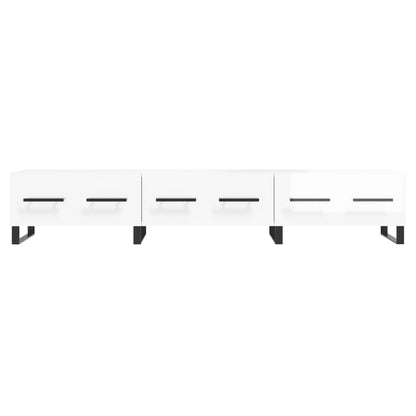 Tv-Meubel 50X36X30 Cm Bewerkt Hout Hoogglans wit