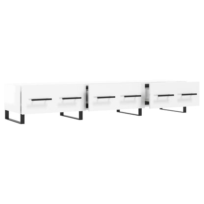 Tv-Meubel 50X36X30 Cm Bewerkt Hout Hoogglans wit