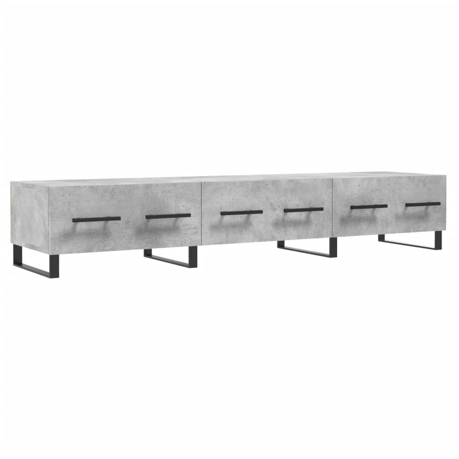Tv-Meubel 50X36X30 Cm Bewerkt Hout Betongrijs