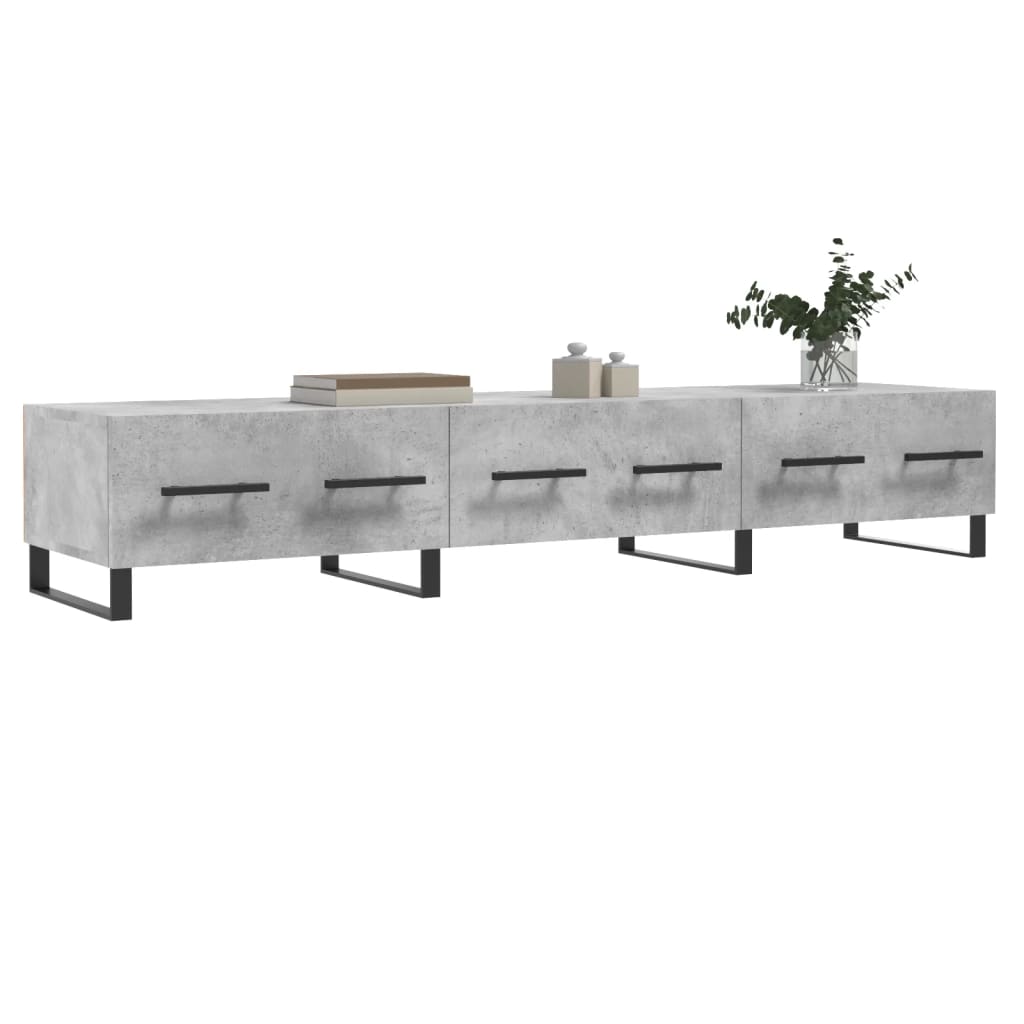 Tv-Meubel 50X36X30 Cm Bewerkt Hout Betongrijs