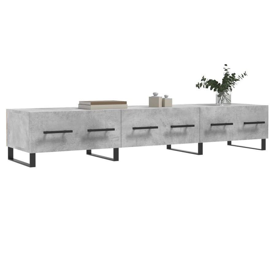 Tv-Meubel 50X36X30 Cm Bewerkt Hout Betongrijs