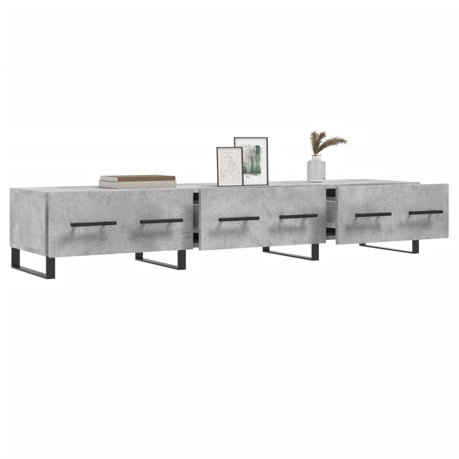 Tv-Meubel 50X36X30 Cm Bewerkt Hout Betongrijs