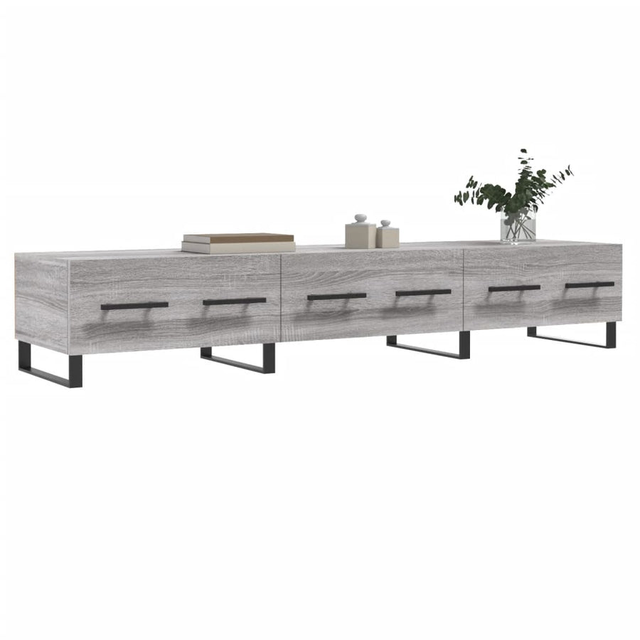 Tv-Meubel 50X36X30 Cm Bewerkt Hout Eikenkleurig Grijs sonoma