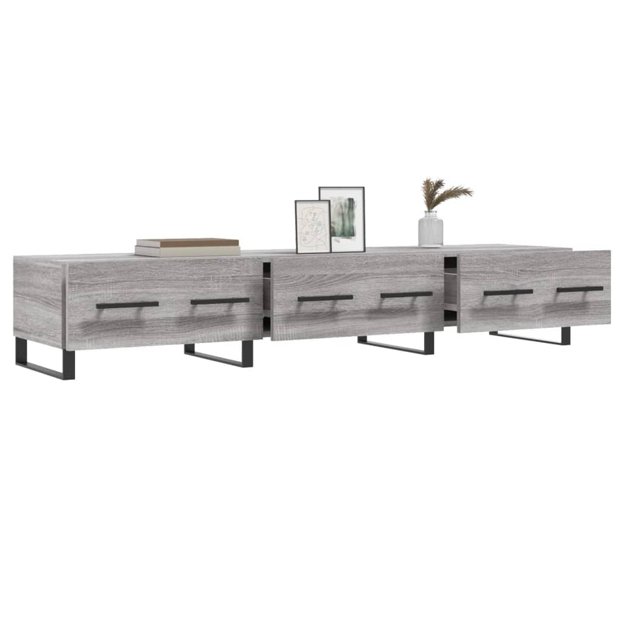 Tv-Meubel 50X36X30 Cm Bewerkt Hout Eikenkleurig Grijs sonoma