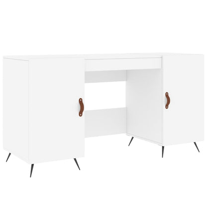 Bureau 140X50X75 Cm Bewerkt Hout Wit
