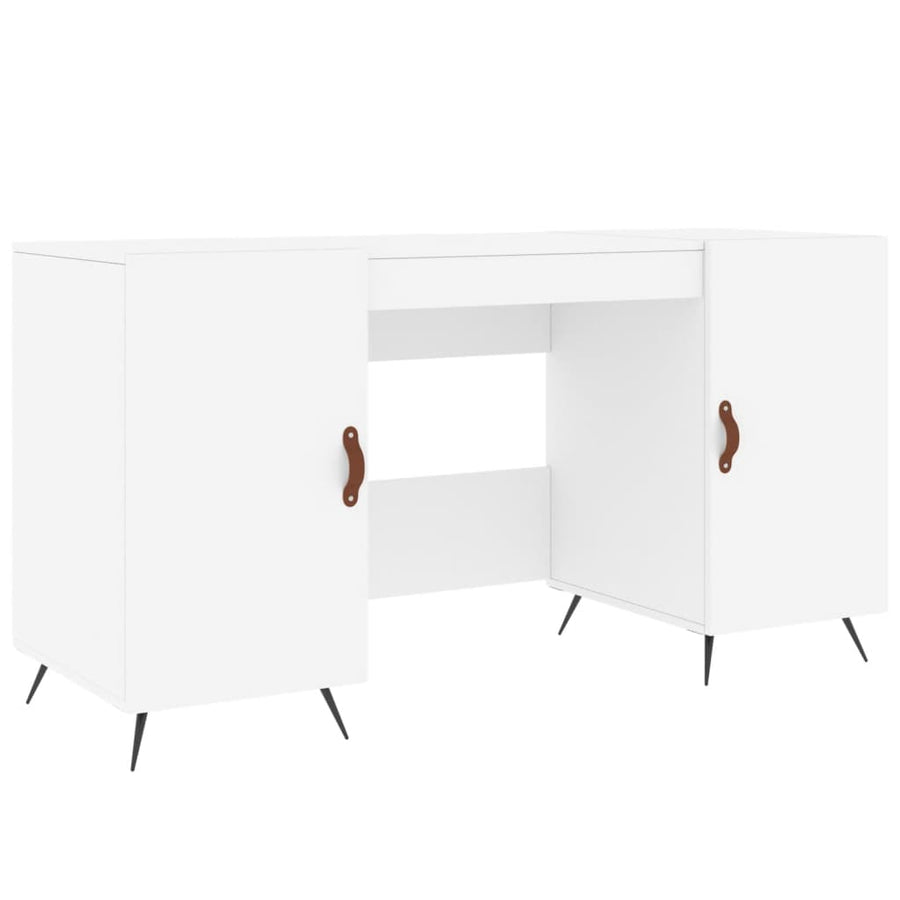 Bureau 140X50X75 Cm Bewerkt Hout Wit