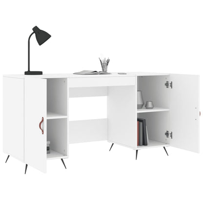 Bureau 140X50X75 Cm Bewerkt Hout Wit