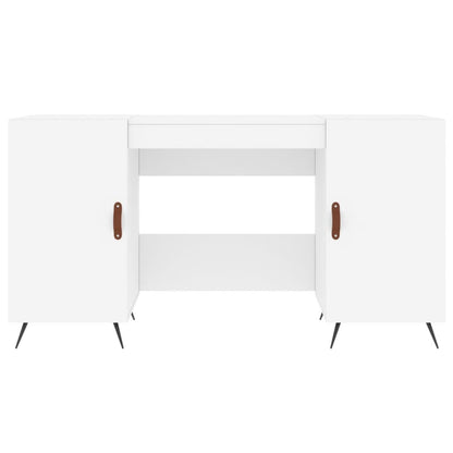 Bureau 140X50X75 Cm Bewerkt Hout Wit