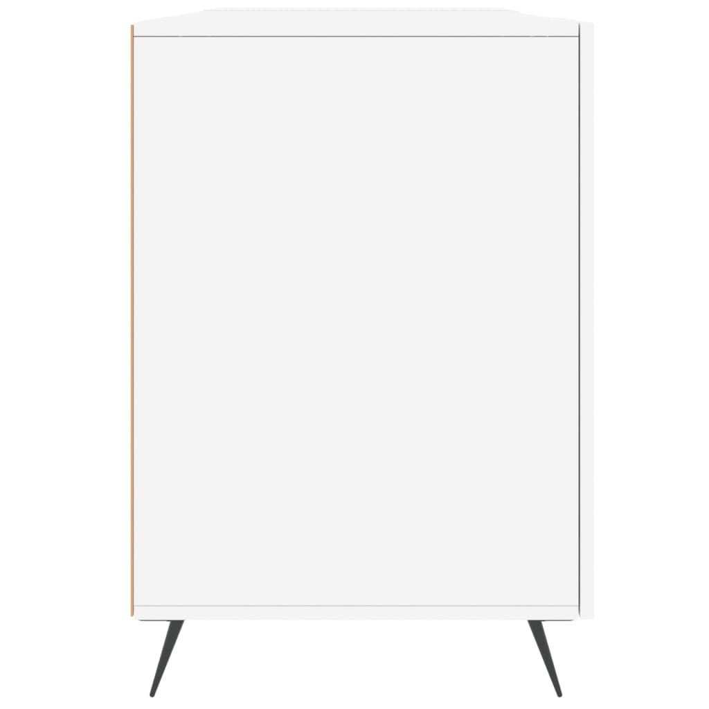 Bureau 140X50X75 Cm Bewerkt Hout Wit