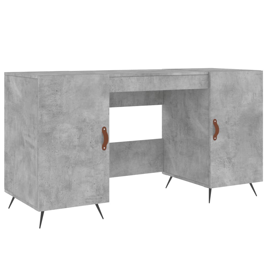Bureau 140X50X75 Cm Bewerkt Hout Betongrijs
