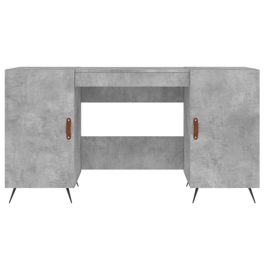 Bureau 140X50X75 Cm Bewerkt Hout Betongrijs