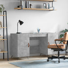 Desk 140x50x75 cm treated wood concrete grey
