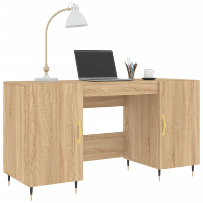Bureau 140x50x75 cm bewerkt hout sonoma eikenkleurig