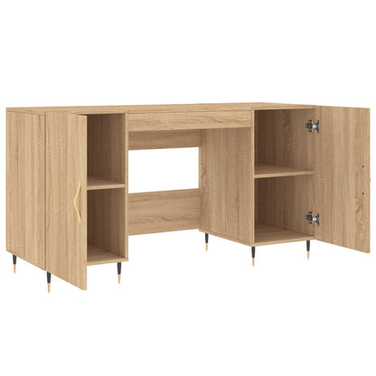 Bureau 140x50x75 cm bewerkt hout sonoma eikenkleurig