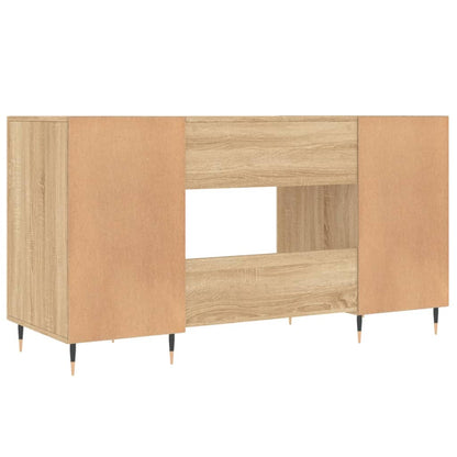Bureau 140x50x75 cm bewerkt hout sonoma eikenkleurig