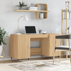 Bureau 140x50x75 cm bewerkt hout sonoma eikenkleurig