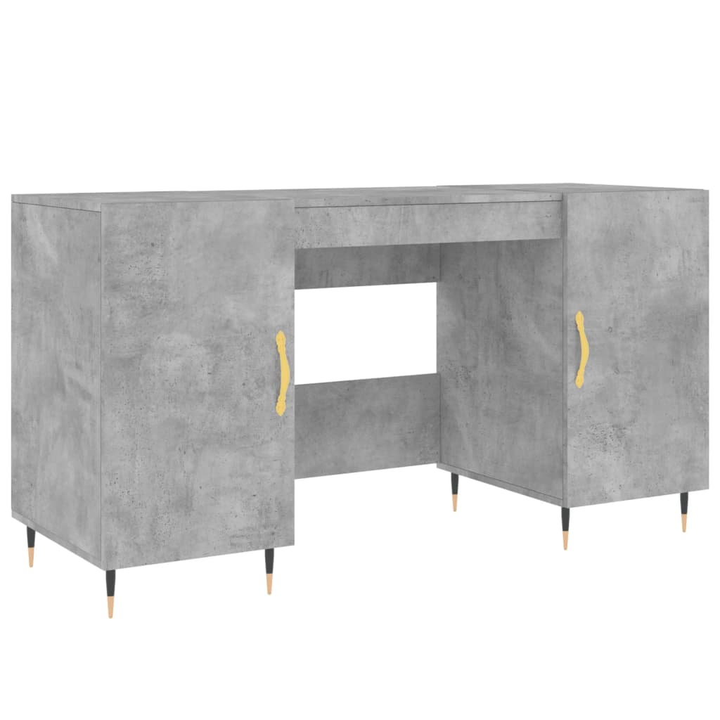 Bureau 140X50X75 Cm Bewerkt Hout Betongrijs
