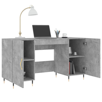 Bureau 140X50X75 Cm Bewerkt Hout Betongrijs
