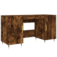 Bureau 140X50X75 Cm Bewerkt Hout Gerookt Eikenkleurig