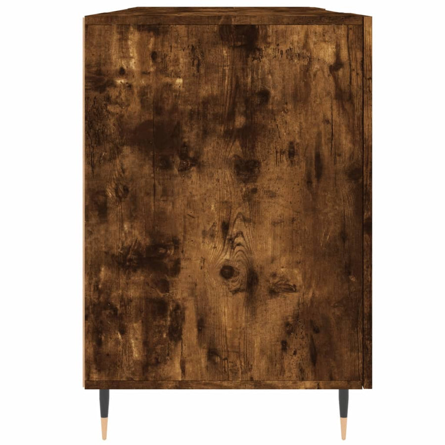 Bureau 140X50X75 Cm Bewerkt Hout Gerookt Eikenkleurig