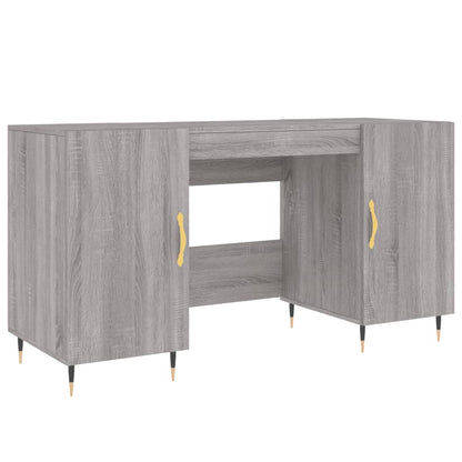 Bureau 140X50X75 Cm Bewerkt Hout Grijs Sonoma Eikenkleurig