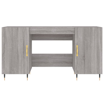 Bureau 140X50X75 Cm Bewerkt Hout Grijs Sonoma Eikenkleurig