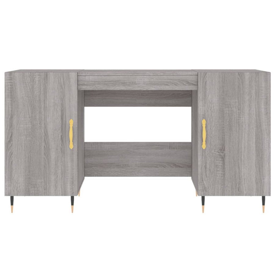 Bureau 140X50X75 Cm Bewerkt Hout Grijs Sonoma Eikenkleurig