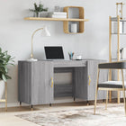 Desk 140x50x75 cm engineered wood grey Sonoma oak effect
