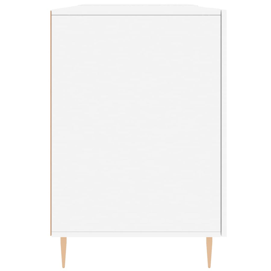 Bureau 140X50X75 Cm Bewerkt Hout Wit