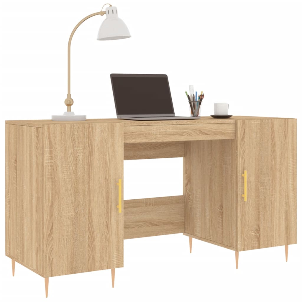 Bureau 140X50X75 Cm Bewerkt Hout Sonoma Eikenkleurig