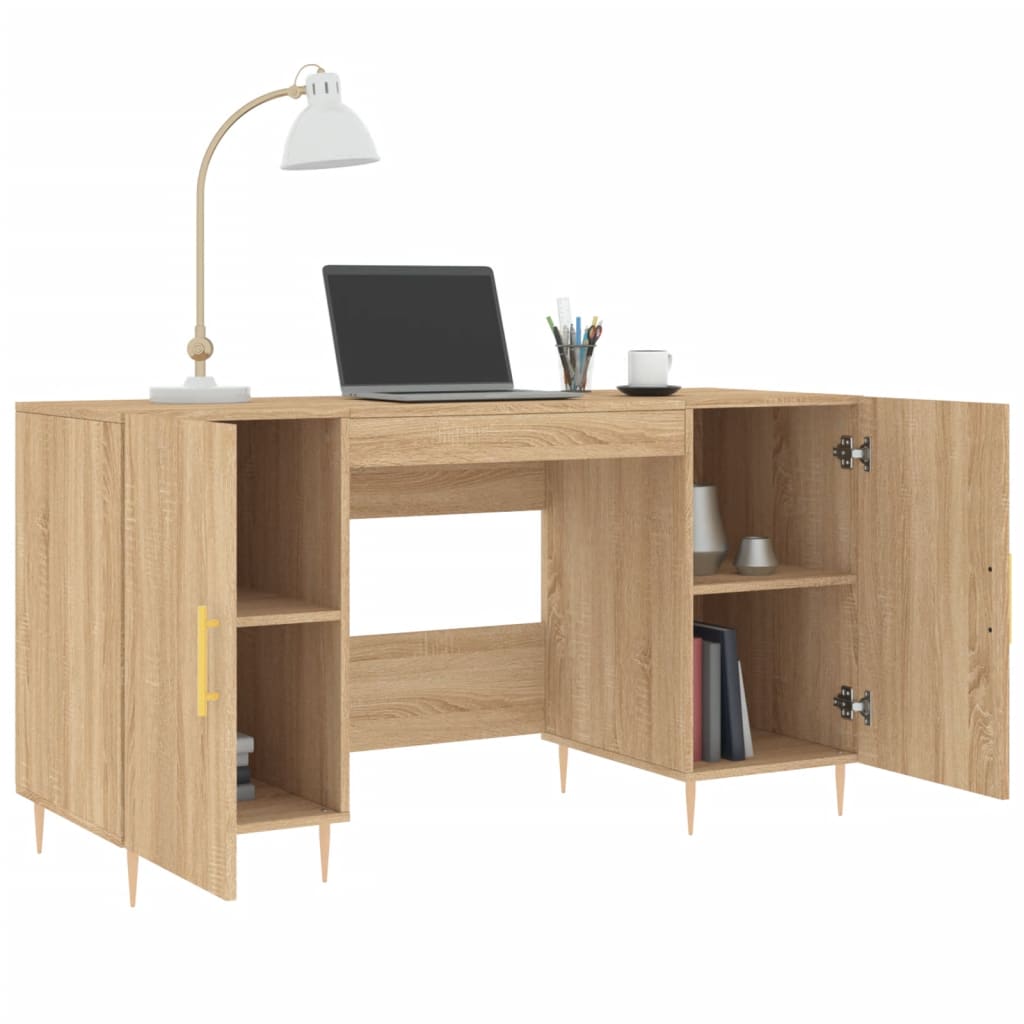 Bureau 140X50X75 Cm Bewerkt Hout Sonoma Eikenkleurig