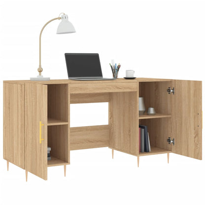 Bureau 140X50X75 Cm Bewerkt Hout Sonoma Eikenkleurig