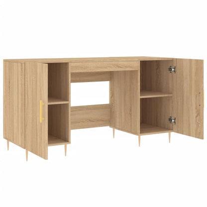 Bureau 140X50X75 Cm Bewerkt Hout Sonoma Eikenkleurig