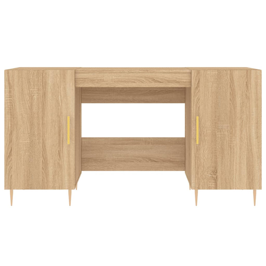 Bureau 140X50X75 Cm Bewerkt Hout Sonoma Eikenkleurig
