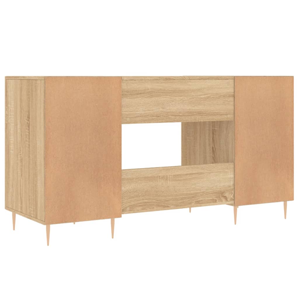 Bureau 140X50X75 Cm Bewerkt Hout Sonoma Eikenkleurig