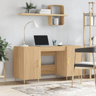 Desk 140x50x75 cm engineered wood Sonoma oak finish