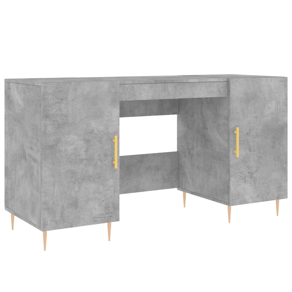 Bureau 140X50X75 Cm Bewerkt Hout Betongrijs