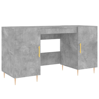 Bureau 140X50X75 Cm Bewerkt Hout Betongrijs