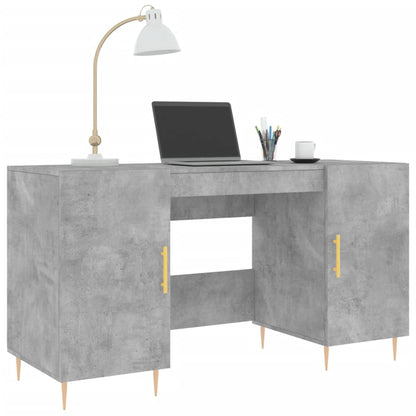 Bureau 140X50X75 Cm Bewerkt Hout Betongrijs